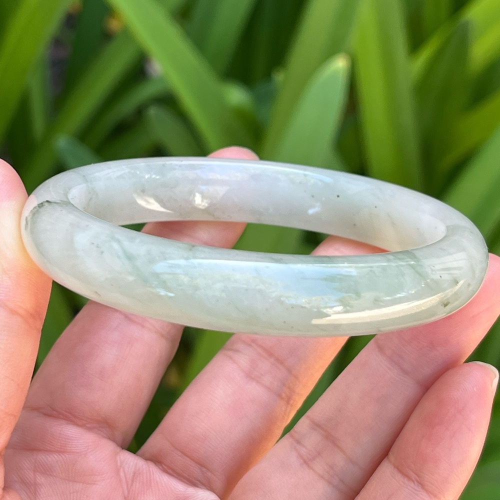 62mm inner diameter green tianshan jade bangle 0220